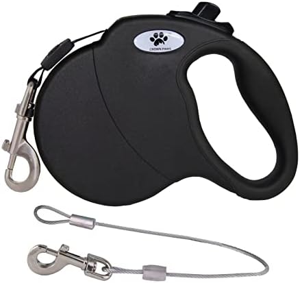 13ft Retractable Dog Leash for Small Breed Dogs up to 22 lbs by CROWN+PAWS