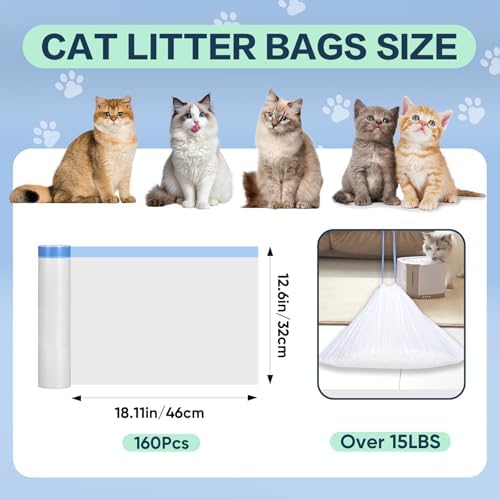 160 Ct Cat Litter Box Liners Compatible - Image 2