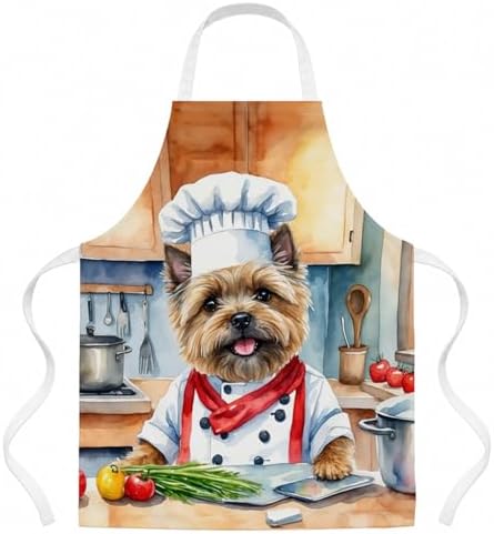 Caroline's Treasures Cairn Terrier The Chef Apron Cooking Kitchen Server Baking by CarolinesTreasures
