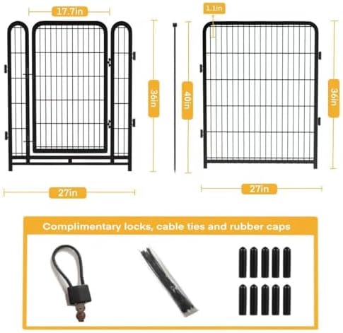 Getlay Playpen 36 inch High, Gate 17.7 inches Wide - Image 5