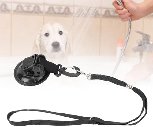 Pet Bathing Tether with Suction Cup, Adjustable Dog Cat Safety - Image 4
