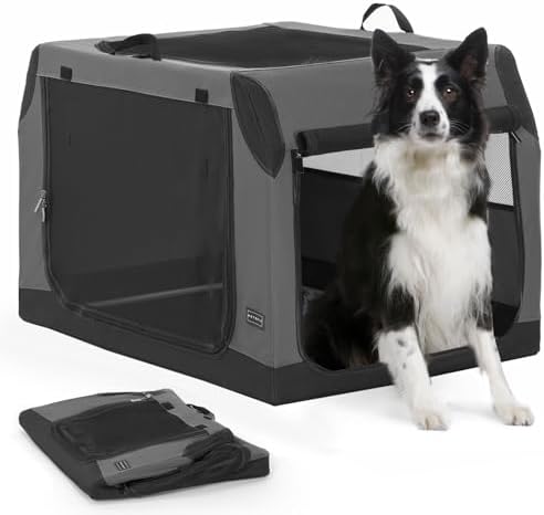 PETSFIT Dog Travel Crate, Soft Sided Dog Crate by Petsfit