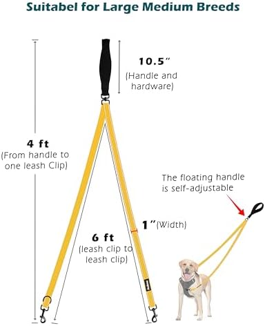 PetBonus Two Point Control Dog Leash, No Tangle Training Walking Leashes - Image 4