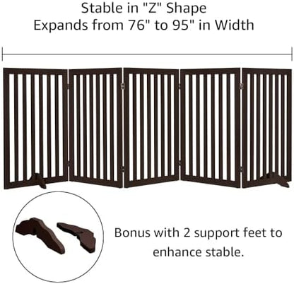 unipaws 36”H Free Standing Pet Gate - Image 4