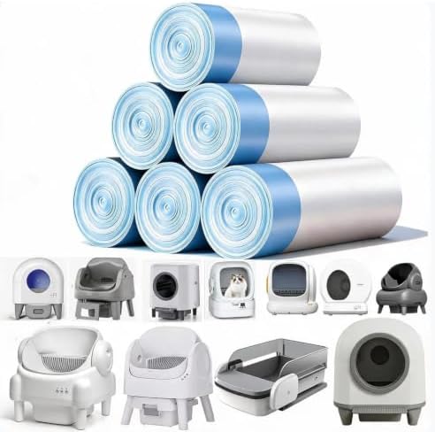 Pre-Separated Drawstring Cat Litter Bags 90Pcs, Self-Cleaning Replacement by Unknown