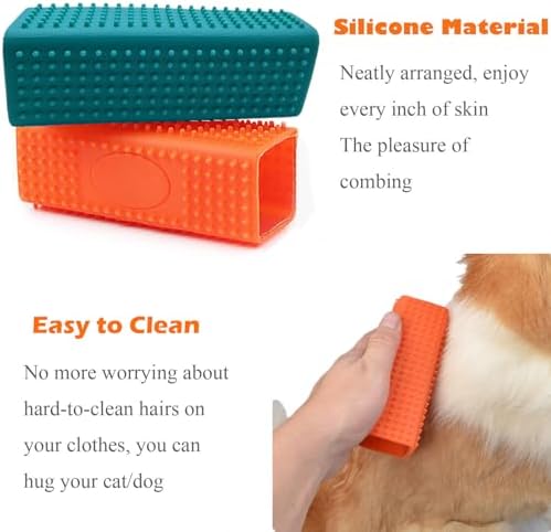 2 Pieces Pet Dog Cat Hair Remover, Block Roller Cleaner, Hollow Silicone - Image 3