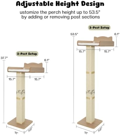 Cat Window Perch with Thick Sisal Scratching Post, Cat Hammock - Image 4