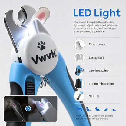 Dog Nail Clippers with Light, Professional Toenail Clippers - Image 3