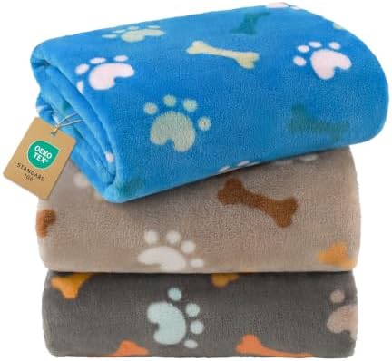 Luciphia 3 Pack Cute Dog Blankets Soft Fleece by luciphia