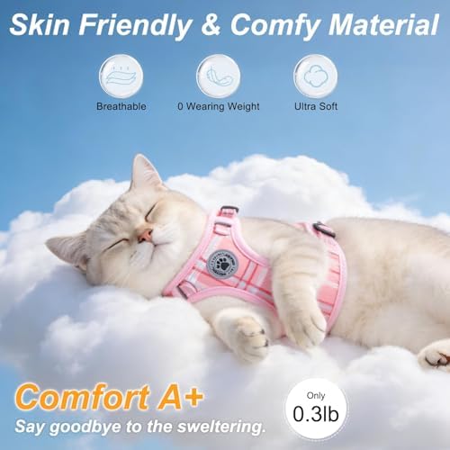 BEAUTYZOO Cat Harness and Leash Set, Escape Proof and Adjustable - Image 3