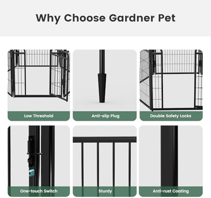 Gardner Pet Dog Playpens, Foldable Pet Play Yard Gate Extensions, Pet Playpen - Image 4