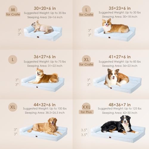 EHEYCIGA Orthopedic Dog Bed Medium Size, Memory Foam Dog Bed - Image 2