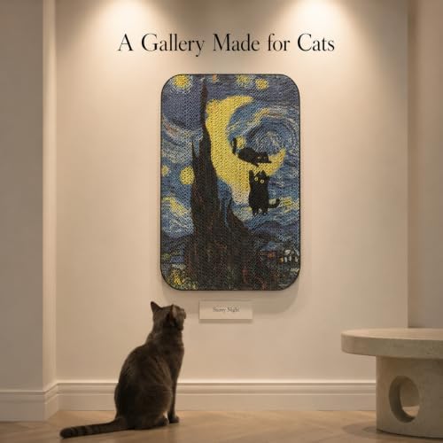 Cat Wall Scratcher, Art Cat Scratching Board - Image 6