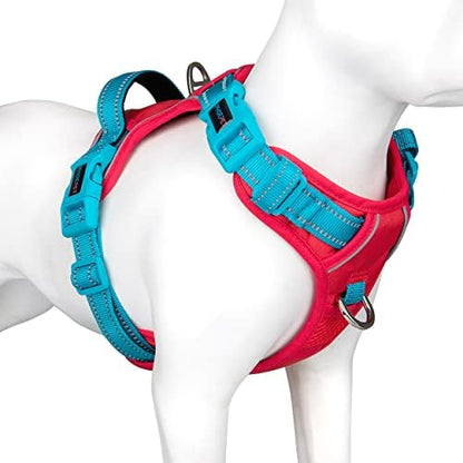 PHOEPET No Pull Dog Harness, Unique Colors Reflective Adjustable Dog Vest by PHOEPET