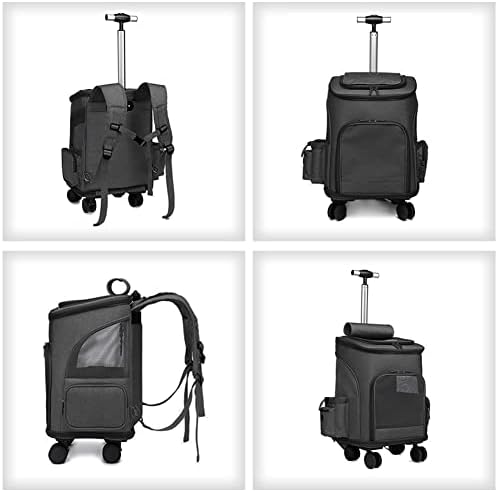 Wheeled Pet Carrier Backpack Pet Stroller, Travel Carrier, Car Seat - Image 6