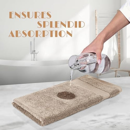 Wealuxe Taupe Washcloths 12x12 Inch - Image 5