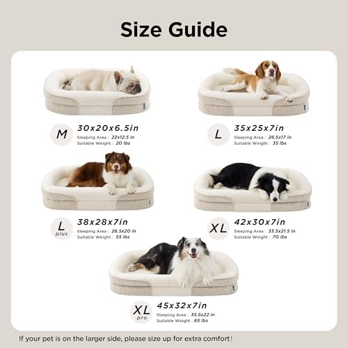 Bedsure XL 360°Oval Bolster Orthopedic Dog Beds Large Sized Dog - Image 6