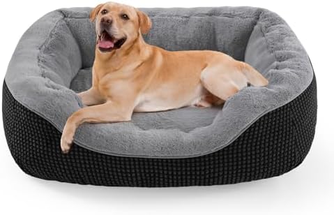 INVENHO Large Dog Beds Large Sized, Washable Orthopedic Warming Soft Sleeping by INVENHO