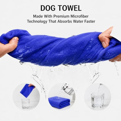 2 Pcs Microfiber Dog Towels for Drying Dogs Large, 55 X 27 Inch - Image 3