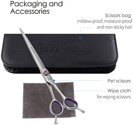 8'' Straight Dog Grooming Scissors - Image 7