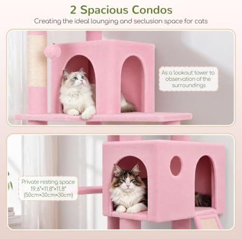 Globlazer F70 Pro Pink Heavy Duty Cat Tree Tower - Image 3