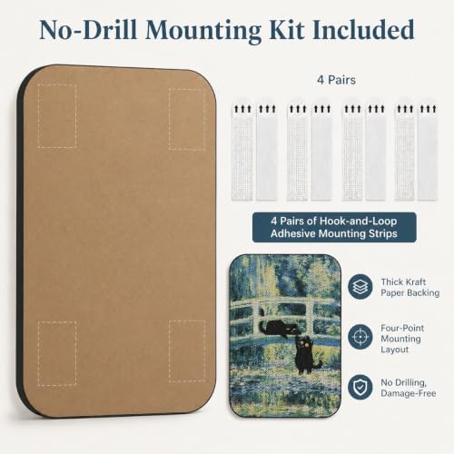 2 Pack Cat Wall Scratcher, Art Cat Scratching Board - Image 4