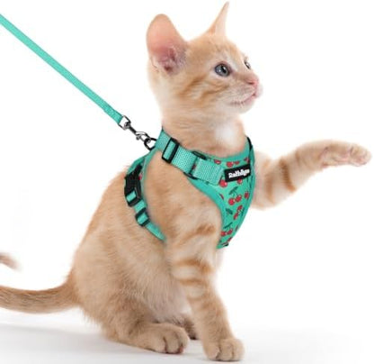 rabbitgoo Cat Harness and Leash Set, Escape Proof Vest, Cherry Grove by rabbitgoo