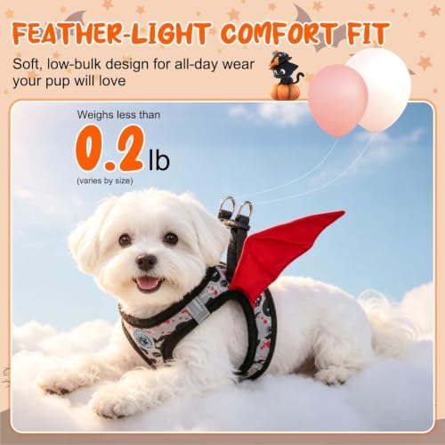 BEAUTYZOO Halloween Dog Harness Medium Sized and Leash Set, No Pull Pet Vest - Image 2