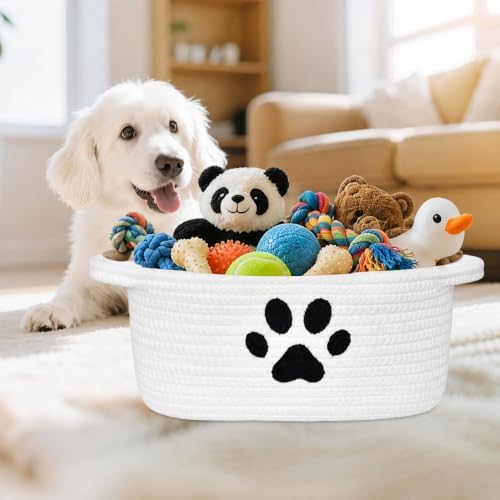 ABenkle Small Woven Dog Toy Basket - Image 4