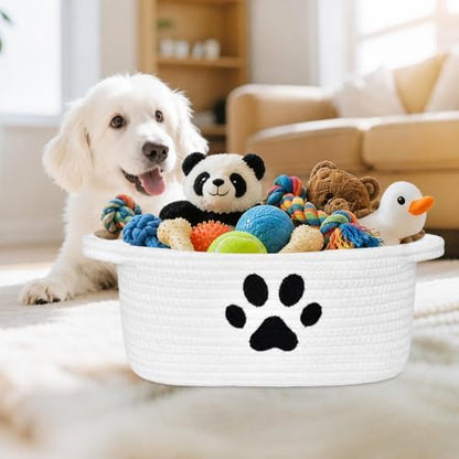 ABenkle Small Woven Dog Toy Basket - Image 4
