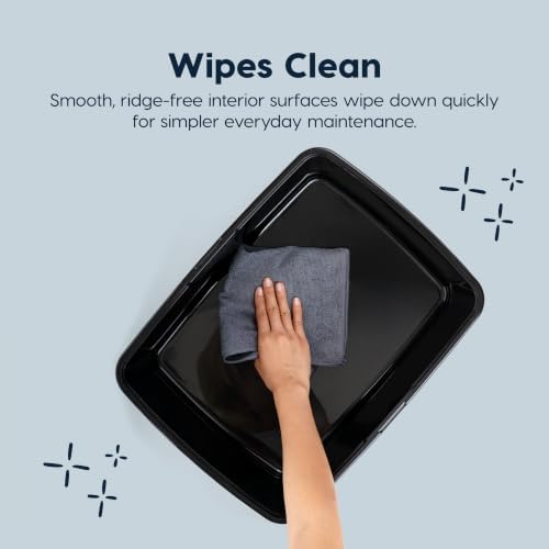 IRIS USA Cat Litter Box Small, High Sided, Scatter Shield - Image 3