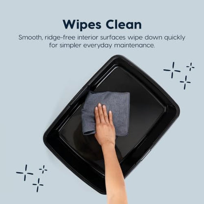 IRIS USA Cat Litter Box Small, High Sided, Scatter Shield - Image 3