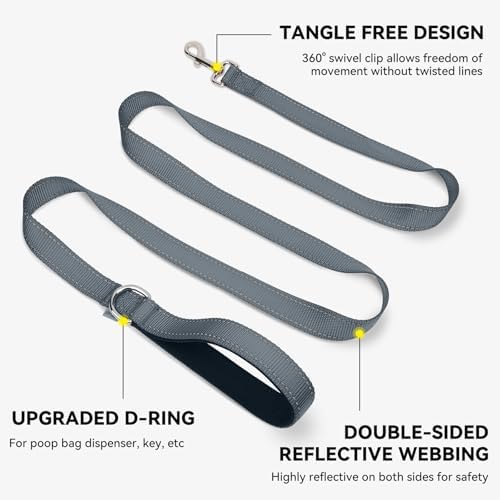 Joytale Reflective Dog Leash for Small Dogs, 5 FT x 3/4" - Image 5