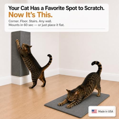 Wall Cat Scratcher & Corner Cat Scratcher – Indoor Scratching Post - Image 2