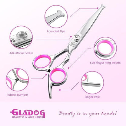 GLADOG Professional 5 in 1 Dog & Cat Grooming Scissors Set - Image 2