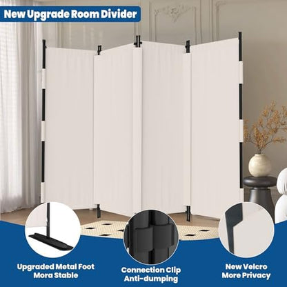 Room Divider, 4 Panel Upgraded 88” Folding Screen Highly Secretive - Image 2