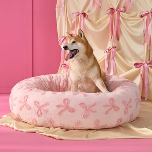 LE SURE Shown on TV Jacquard Donut Dog Beds Medium by Lesure