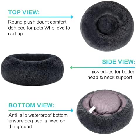 SAVFOX 30 inches Calming Donut Dog Bed - Image 3