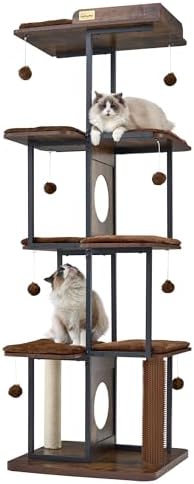 FourFurPets Large Cat Tree, 66.4" XXL Cat Tower by FourFurPets