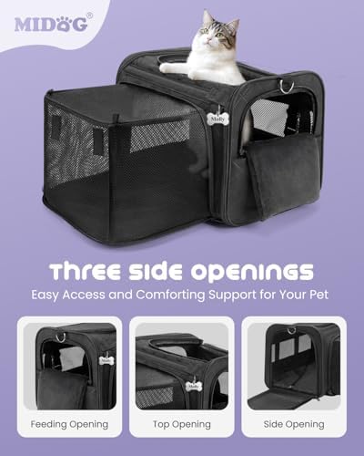 MIDOG Soft Cat Carrier Airline Approved, Expandable - Image 3