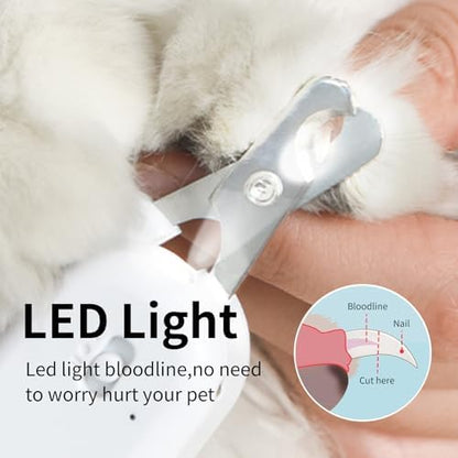 PAKEWAY Cat Nail Clipper with LED Light, Safe & Precise - Image 3