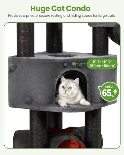 Heavy Duty Large Cat Tree Tower, Extra Wide Cat Scratching Posts - Image 3