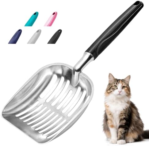 Showvigor Cat Litter Scoop, Metal Cat Scooper, Plastic Handle Scoop, Sifting by Showvigorismorethanjustabranditsalifestyle