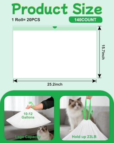 60 Count Cat Litter Box Liners for Automatic Litter Box, Pre-Separated - Image 6