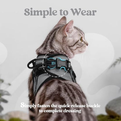 rabbitgoo Cat Harness and Leash Set, Step-in Soft Vest - Image 4
