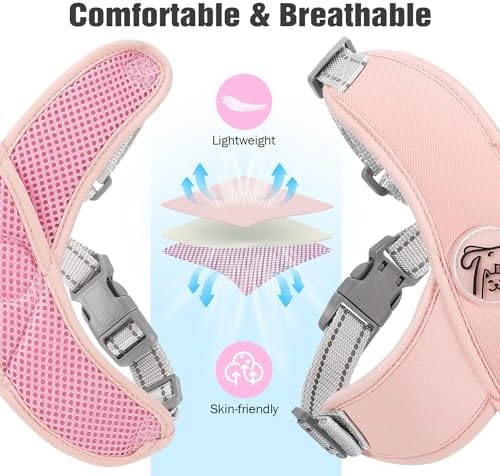Pawaboo Small Dog Harness and Leash Set, Puppy Harness X-Frame Adjustable - Image 5