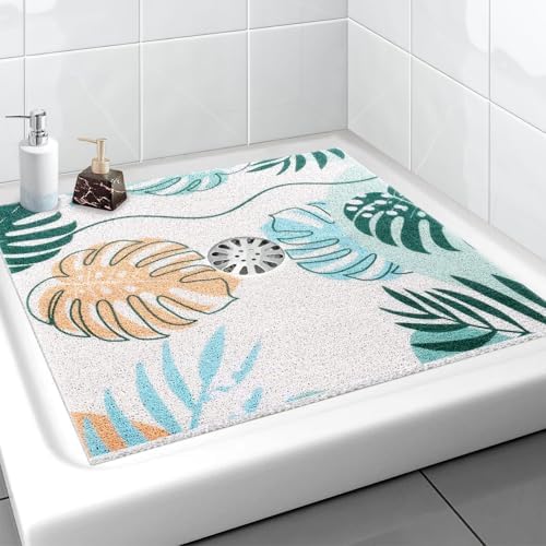 Square Shower Mat, Yonala 27 x 27 Inch Stylish Non Slip Shower Mats by Yonala