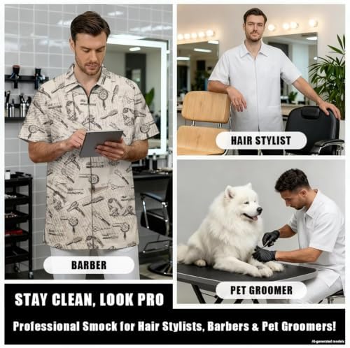 Funny Print Barber Jackets & Smocks - Image 4