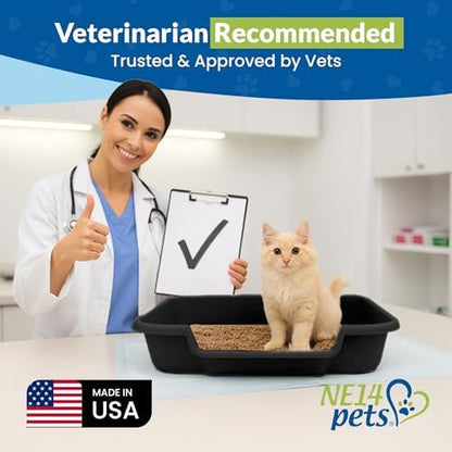 KittyGoHere Senior Cat Litter Box, Large Litter Pan, 2 Pack - Image 4