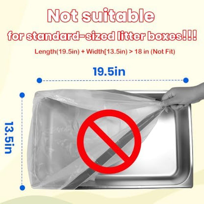 160 Count Cat Litter Box Liners 18"x12.6" - Image 5